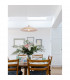 Grane Dome Pendant Ceiling Light White Gold Crackle Glass LED E27-2