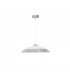 Grane Dome Pendant Ceiling Light White Silver Crackle Glass LED E27-1