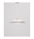 Grane Dome Pendant Ceiling Light White Silver Crackle Glass LED E27-4