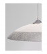 Grane Dome Pendant Ceiling Light White Silver Crackle Glass LED E27-5