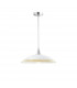 Verona Dome Pendant Ceiling Light Chrome Metal White Glass Gold Iridescent LED E27att-1