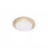 Grane 2 Light Flush Ceiling Light White Gold Crackle Glass Gold Metal LED E27-1