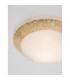 Grane 2 Light Flush Ceiling Light White Gold Crackle Glass Gold Metal LED E27-4