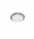 Grane 2 Light Flush Ceiling Light White Silver Crackle Glass Chrome Metal LED E27-1