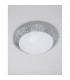 Grane 2 Light Flush Ceiling Light White Silver Crackle Glass Chrome Metal LED E27-3