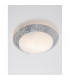 Grane 2 Light Flush Ceiling Light White Silver Crackle Glass Chrome Metal LED E27-4