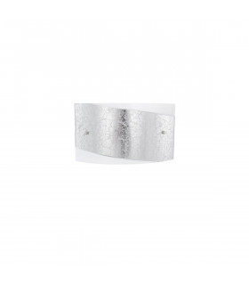 Grane 2 Light Flush Wall Lamp White Gold Crackle GlassLED E27 IP20-1