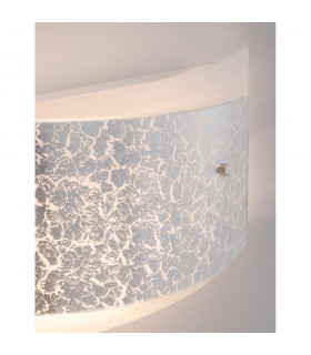 Grane 2 Light Flush Wall Lamp White Gold Crackle GlassLED E27 IP20-2