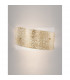Grane 2 Light Flush Wall Lamp White Gold Crackle Glass LED E27-4