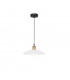 Grane 30cm Dome Pendant Ceiling Light Diamond White Glass Gold Metal LED E27-1