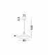 Grane 30cm Dome Pendant Ceiling Light Diamond White Glass Gold Metal LED E27-4