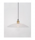 Grane 40cm Dome Pendant Ceiling Light Diamond White Glass Gold Metal LED E27-4