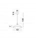 Grane 40cm Dome Pendant Ceiling Light Diamond White Glass Gold Metal LED E27-6