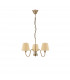 Elizabeth 3 Light Multi Arm Chandelier with Shades Antique Bronze Metal Sand Shade LED E14-1