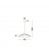Shell Dome Pendant Ceiling Light Chrome Metal White Clear Structured Glass LED E27att-3
