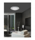 Shell 40cm Flush Ceiling Light White Clear Structured Glass LED E27-2