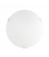 Anco 30cm Flush Ceiling Light Satinated White Glass Chrome Metal LED E27-1