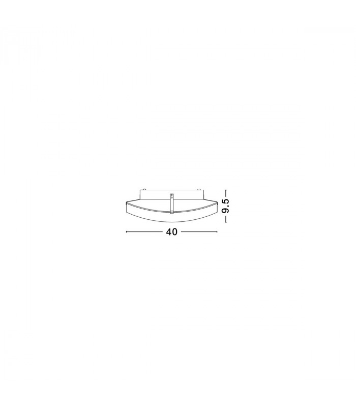 Anco 40cm Flush Ceiling Light Satinated White Glass Chrome Metal LED E27-3