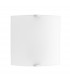 Quale 26cm Flush Ceiling Light Satinated White Glass Chrome Metal LED E27-1