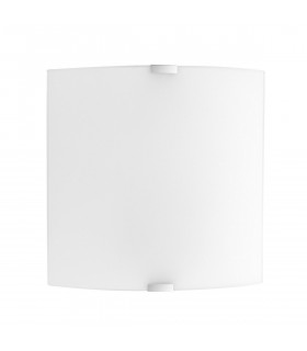 Quale 26cm Flush Ceiling Light Satinated White Glass Chrome Metal LED E27-1