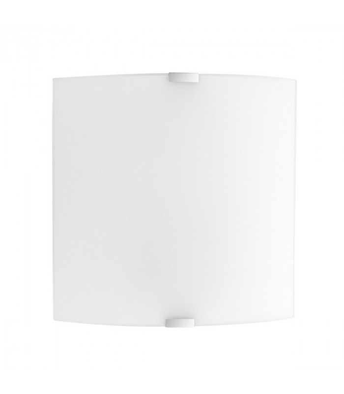 Quale 26cm Flush Ceiling Light Satinated White Glass Chrome Metal LED E27-1