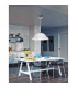 Vinca 40cm Dome Pendant Ceiling Light Chrome Metal Alabaster Glass LED E27-2