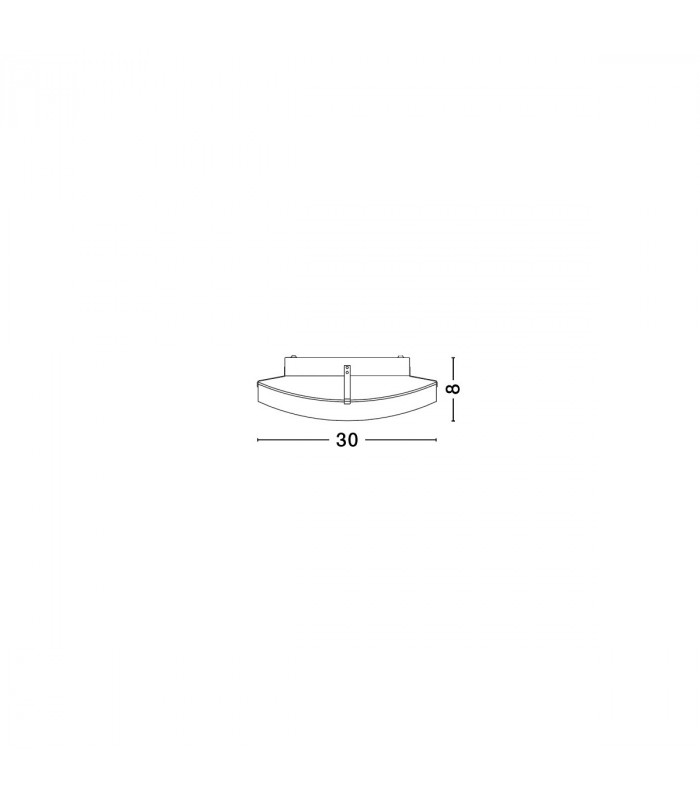 Giorno 30cm Flush Ceiling Light Alabaster Glass Chrome Metal LED E27-3