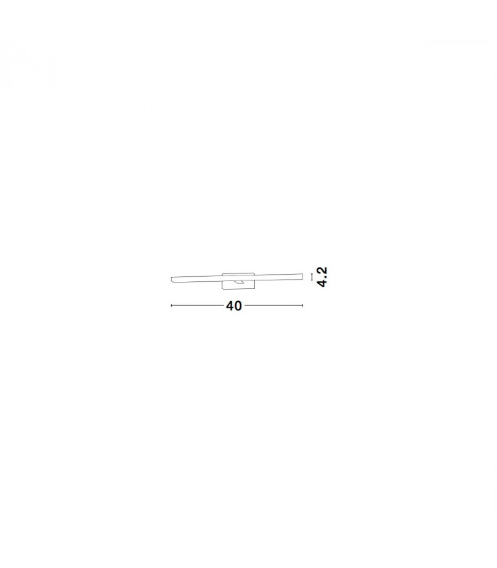 Gropius Bathroom Over Mirror Light Chrome Aluminium LED 8W 640Lm 3000K IP44-7