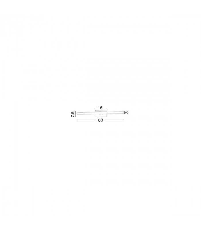 Modena 63cm Bathroom Over Mirror Light Chrome Aluminium LED 18W 1513Lm 3000K IP44-3