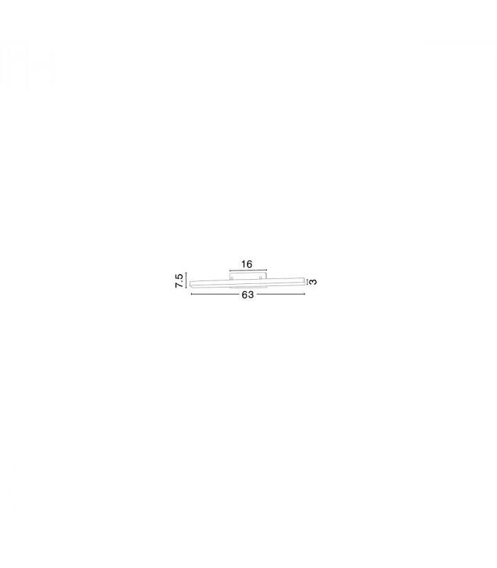 Modena 63cm Bathroom Over Mirror Light Chrome Aluminium LED 18W 1513Lm 3000K IP44-3