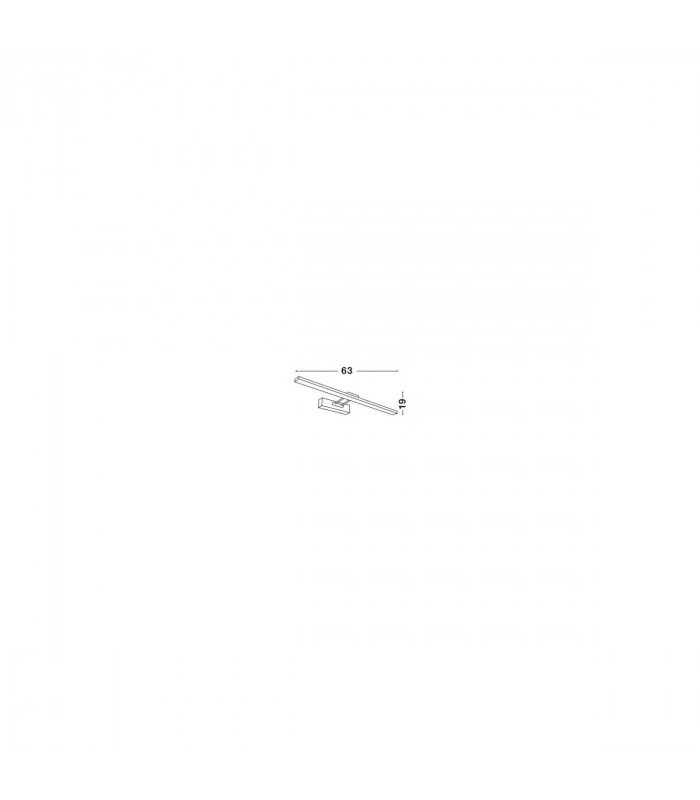 Rosa Bathroom Over Mirror Light Chrome Aluminium LED 8W 310Lm 4000K IP44-3
