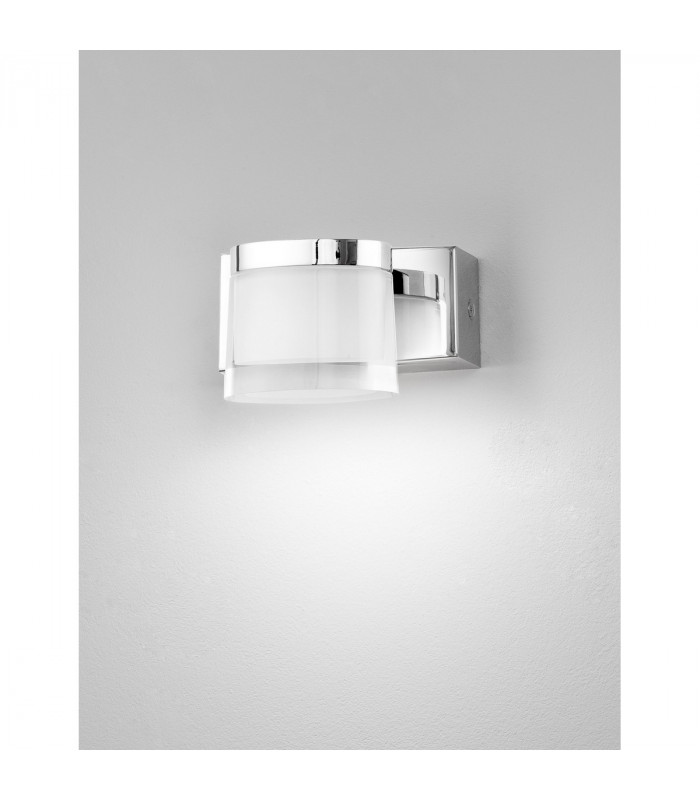 Sabia Single Light Bathroom Wall Lamp Chrome Aluminium LED 5W 513Lm 3000K IP44-2