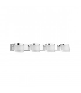 Sabia 4 Light Bathroom Wall Lamp Chrome Aluminium LED 20W 1906Lm 3000K IP44-1