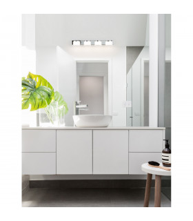Sabia 4 Light Bathroom Wall Lamp Chrome Aluminium LED 20W 1906Lm 3000K IP44-2