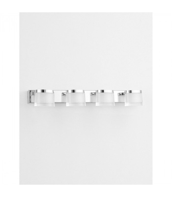 Sabia 4 Light Bathroom Wall Lamp Chrome Aluminium LED 20W 1906Lm 3000K IP44-4