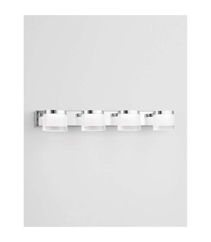 Sabia 4 Light Bathroom Wall Lamp Chrome Aluminium LED 20W 1906Lm 3000K IP44-5