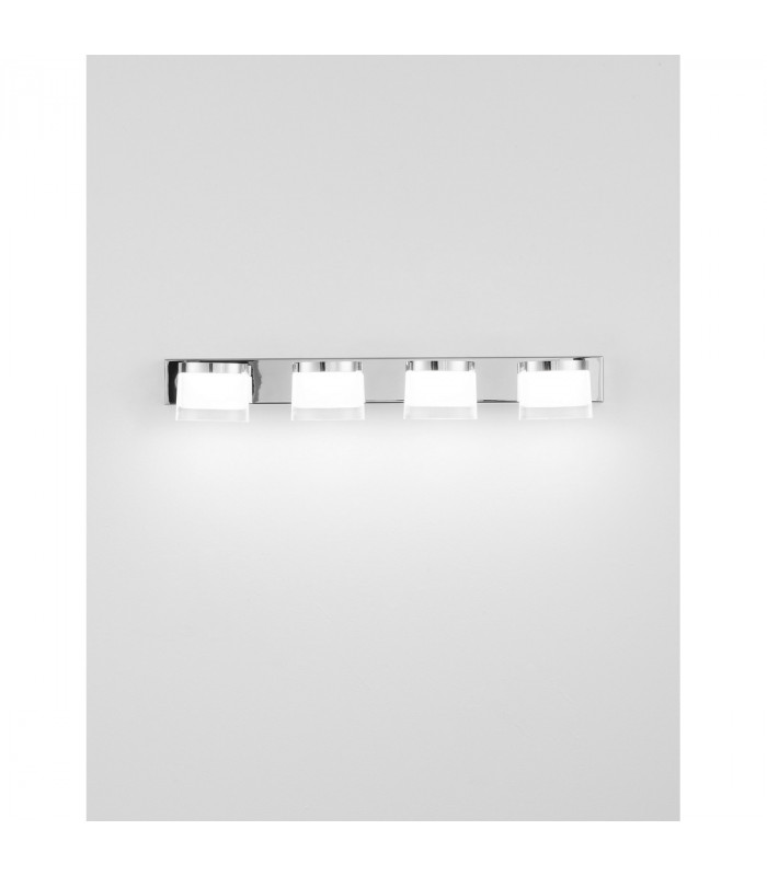 Sabia 4 Light Bathroom Wall Lamp Chrome Aluminium LED 20W 1906Lm 3000K IP44-6