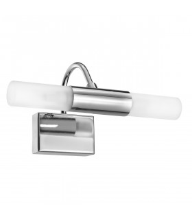 Dritto 2 Light Bathroom Wall Lamp Opal Glass Chrome Aluminium G9 IP44-1