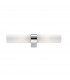 Polo 2 Light Bathroom Wall Lamp White Opal Glass Chrome Aluminium LED E14 IP44-1