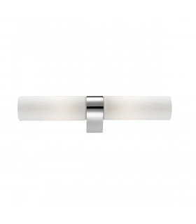 Polo 40cm Bathroom Wall Lamp White Opal Glass Chrome Aluminium LED E14 IP44-1