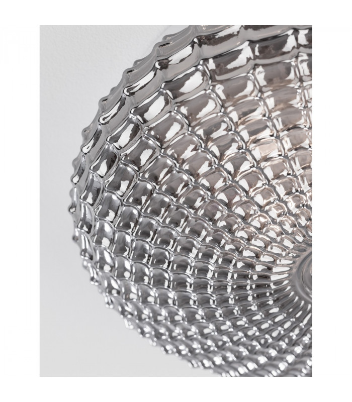 Clam 2 Light Bathroom Ceiling Light Smoke Chrome Glass White Metal Led E27 Ip44-5