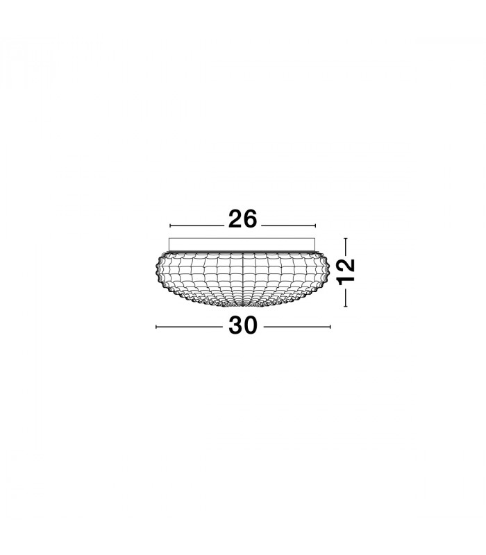 Clam 2 Light Bathroom Ceiling Light Smoke Chrome Glass White Metal Led E27 Ip44-8