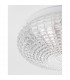 Clam 2 Light Bathroom Ceiling Light Clear Glass White Metal LED E27 IP44-3