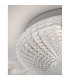 Clam 2 Light Bathroom Ceiling Light Clear Glass White Metal LED E27 IP44-4
