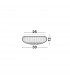 Clam 2 Light Bathroom Ceiling Light Clear Glass White Metal LED E27 IP44-5