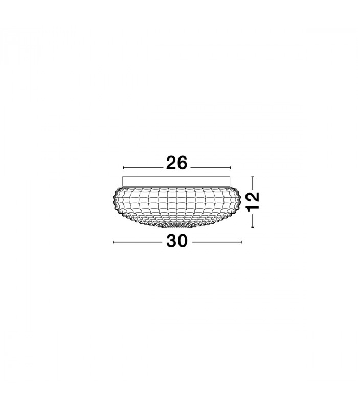 Clam 2 Light Bathroom Ceiling Light Clear Glass White Metal LED E27 IP44-5