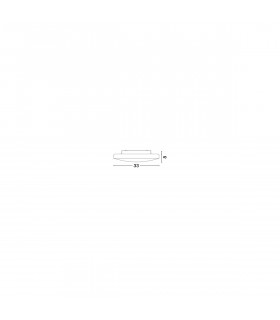 Ivi 33cm Flush Ceiling Light White Opal Glass LED E27 IP44-2