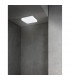 Cube 25cm Flush Ceiling Light White Opal Glass LED E27 IP44-2