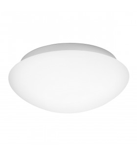 Brest 38cm Flush Ceiling Light White Opal Glass Metal LED E27-1