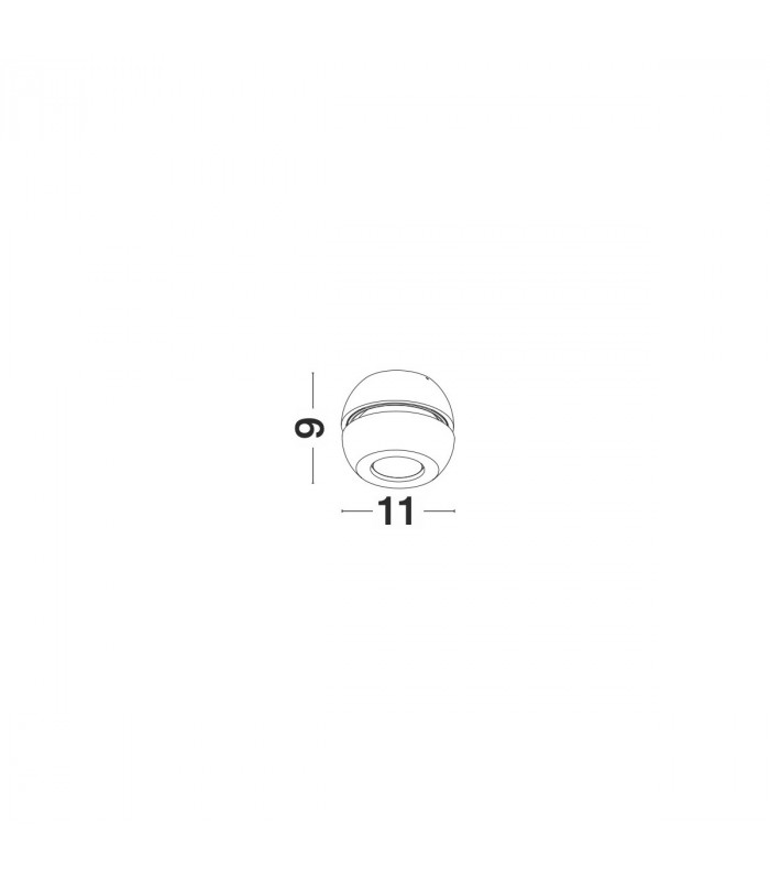 Gon Surface Mounted Downlight Sandy Black Aluminium LED 5W 400Lm 3000K-5